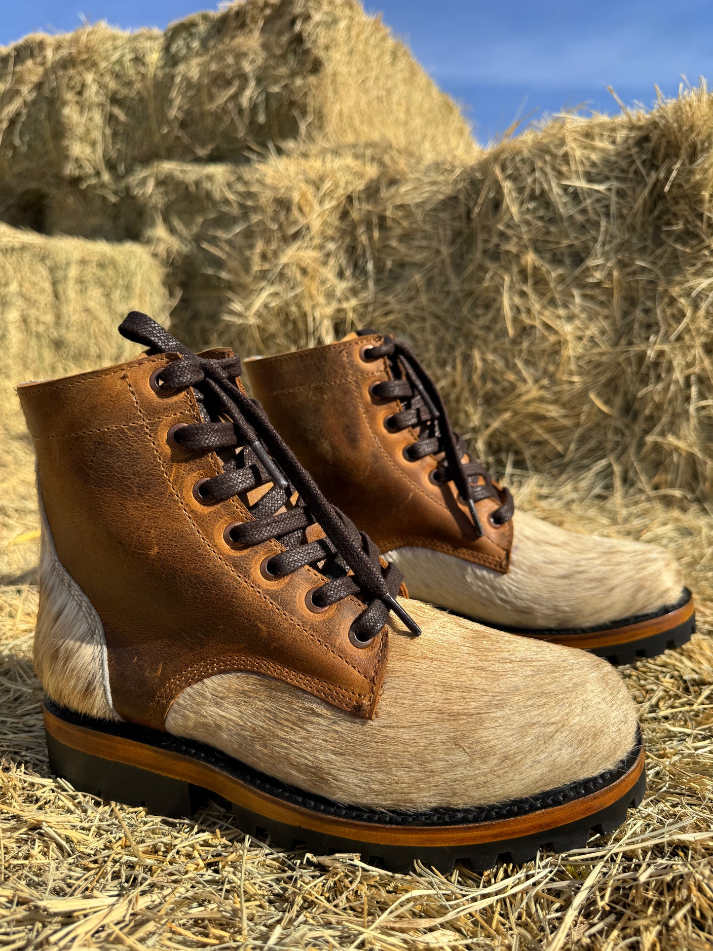 Cowhide Hair on Hide Lace-Ups