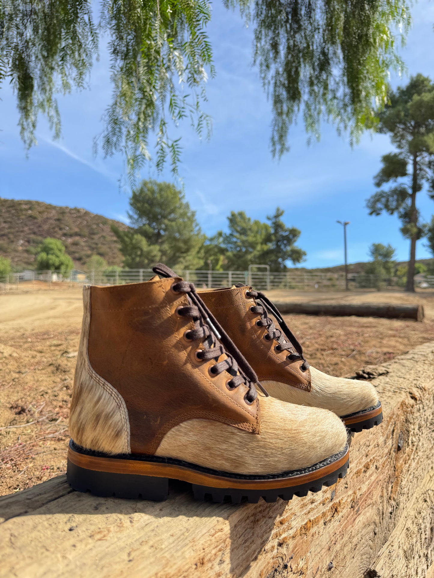 Cowhide Hair on Hide Lace-Ups