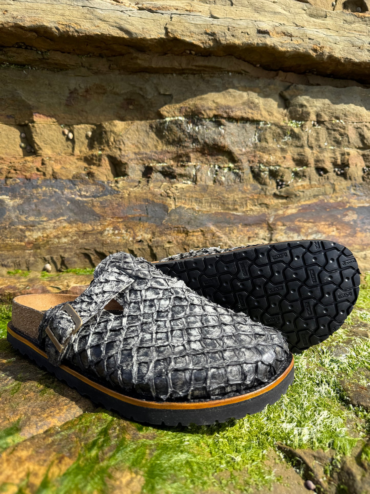 Gray Pirarucu Clogs