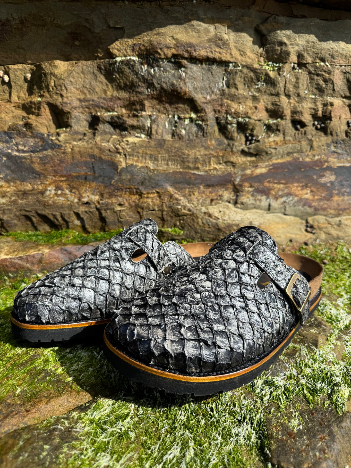 Gray Pirarucu Clogs