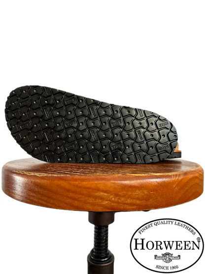 Botas Hasta La Muerte natural Horween Essex leather huaraches with cork footbed and Vibram sole handcrafted in León Mexico.