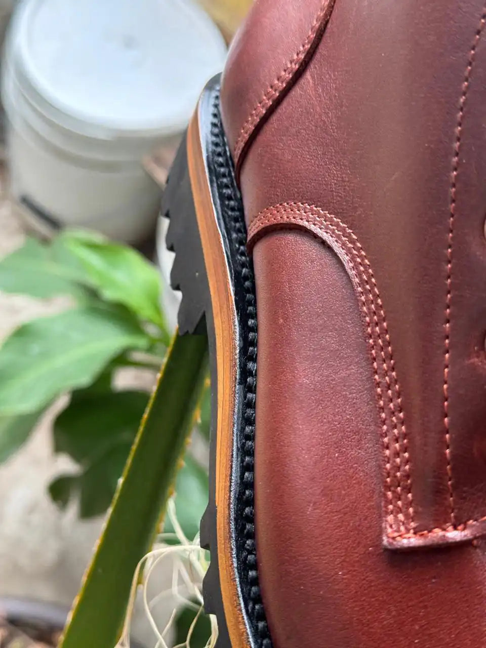 Botas Hasta La Muerte chrome tanned leather lace up boots with Goodyear welt handcrafted in León Mexico.