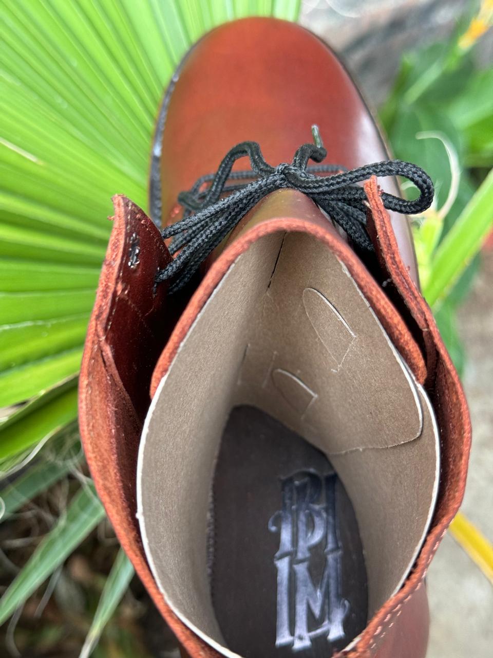 Burgundy Chrome Tanned Lace-Ups