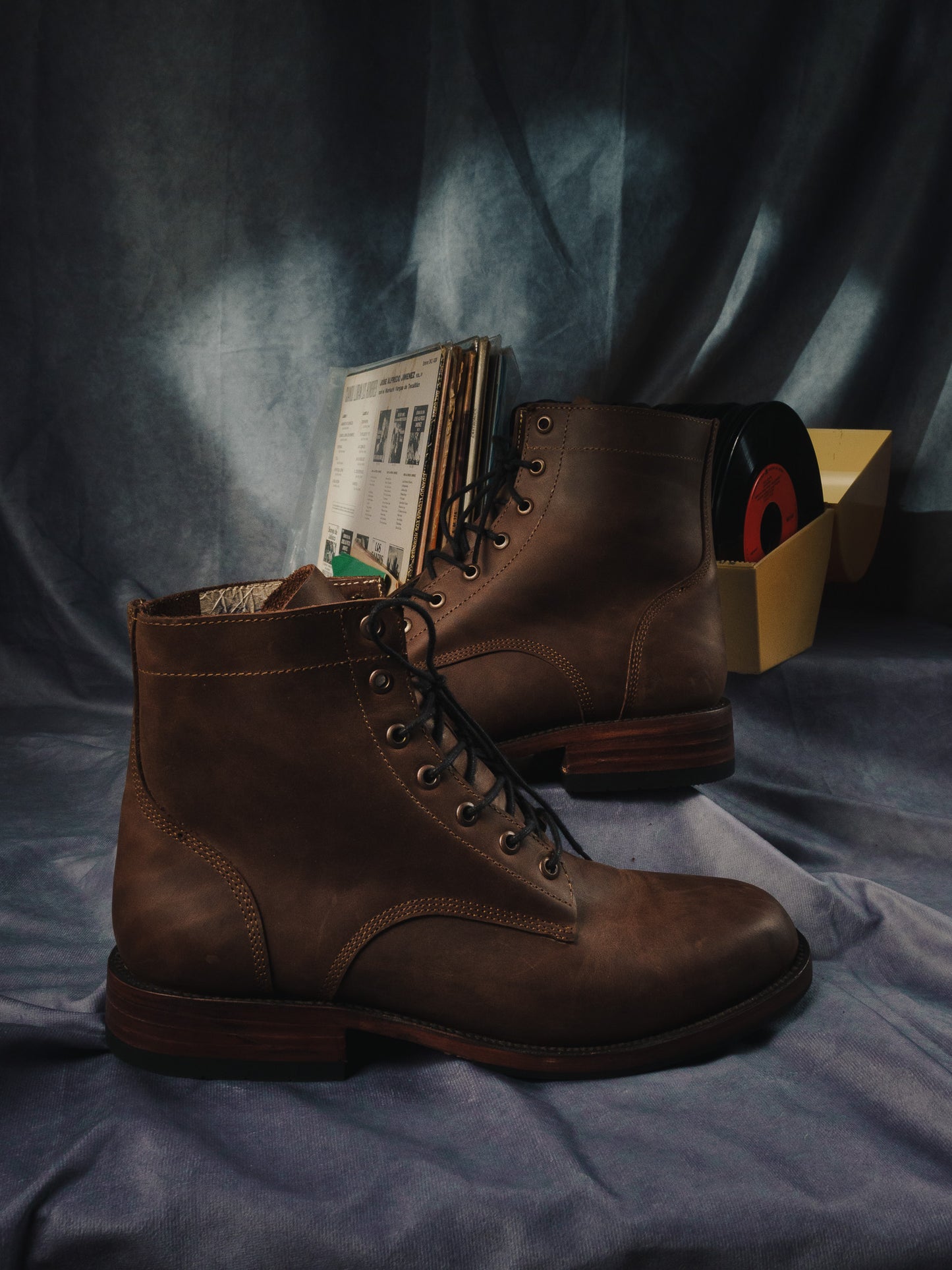 Brown Oil Tanned Lace-Ups