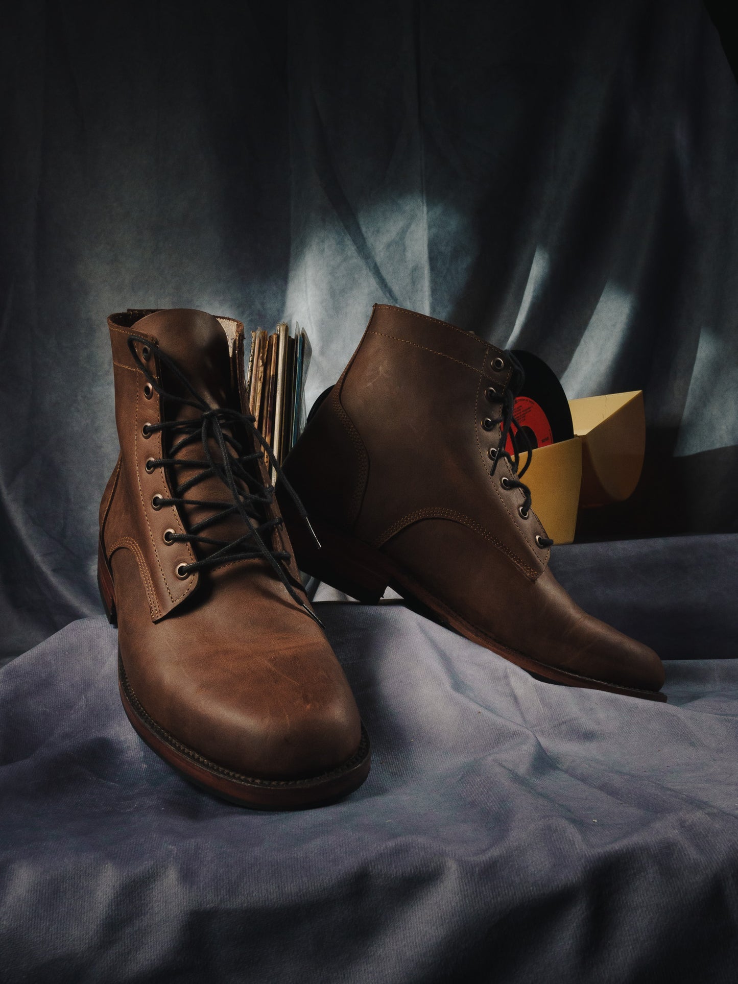 Brown Oil Tanned Lace-Ups