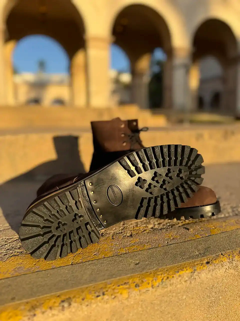 Botas Hasta La Muerte dark brown suede leather lace up boots with Goodyear welt handcrafted in León Mexico.