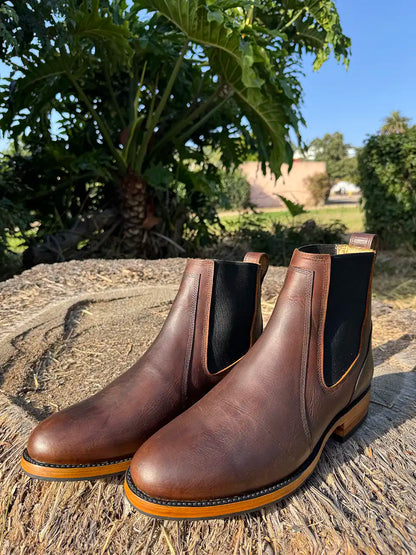 Brown Oil Tanned Chelsea's (Half-Soles)