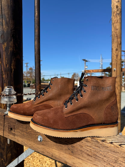 Brown Roughout Lace-Ups