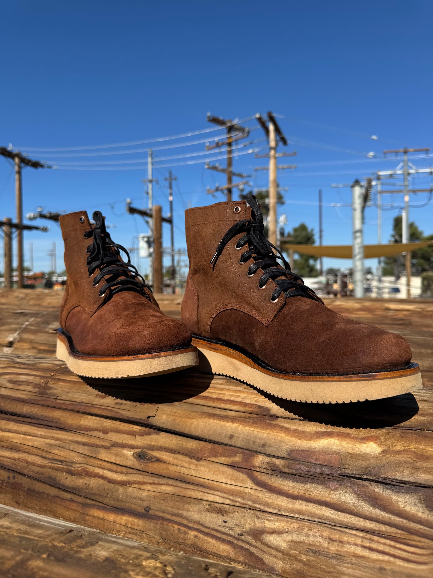 Brown Roughout Lace-Ups