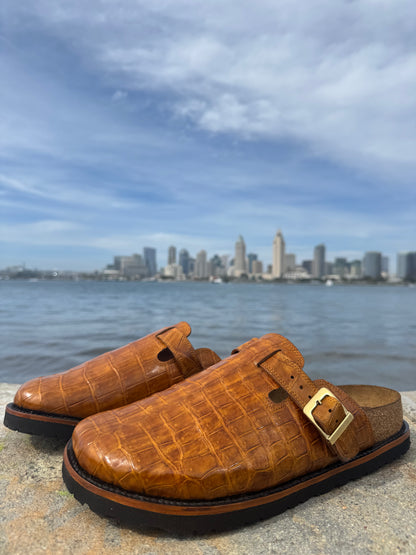 Honey Alligator Clogs