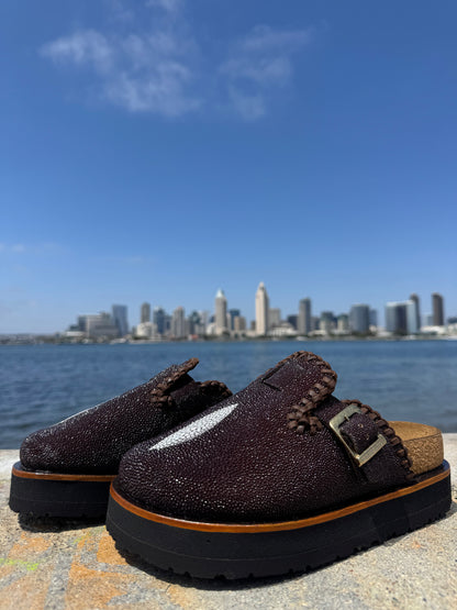 Stingray Pearl Platform Clogs