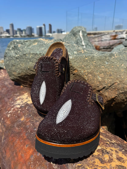 Stingray Pearl Platform Clogs