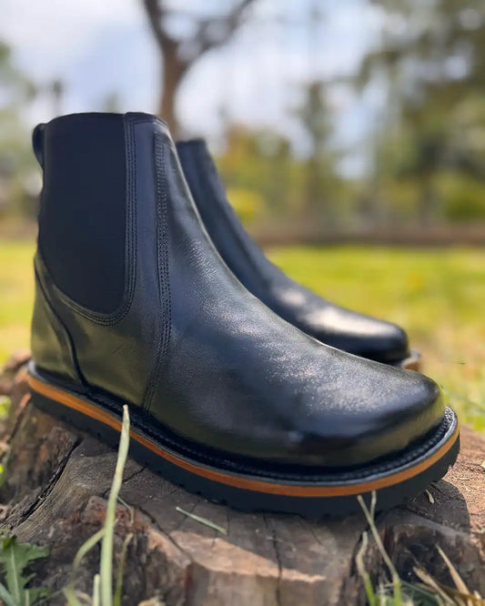 Black Zero Drop Chelsea Boots