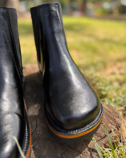 Black Zero Drop Chelsea Boots