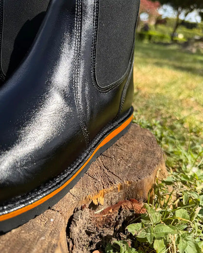 Black Zero Drop Chelsea Boots