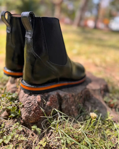 Black Zero Drop Chelsea Boots