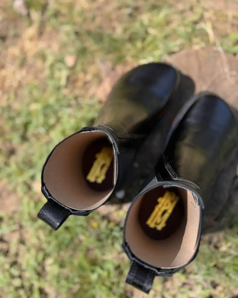 Black Zero Drop Chelsea Boots